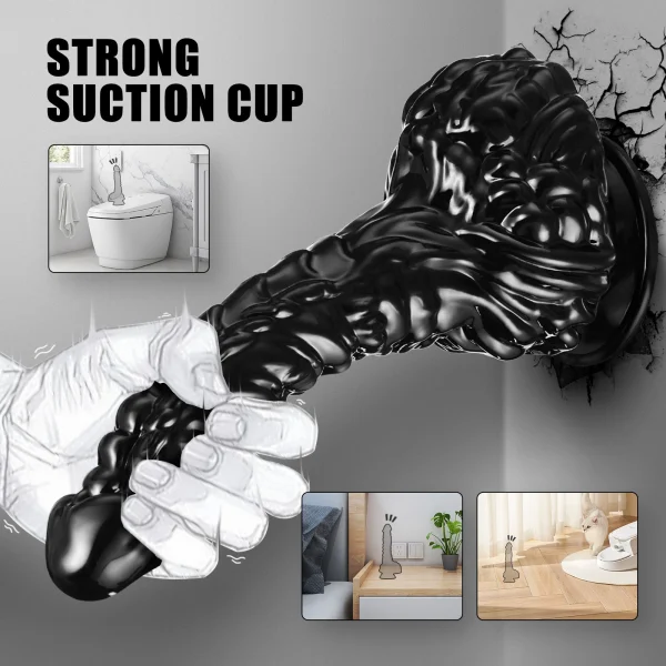Kemra dildo black high fidelity soft penis female sex toy manual masturbator adult product - Image 2