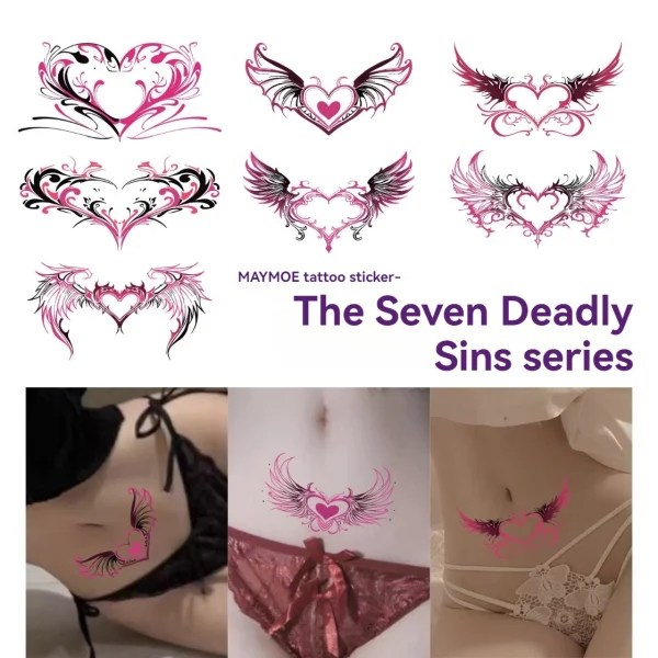 Angel and Devil Tattoo Stickers