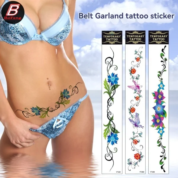 Sexy tattoo belt waterproof