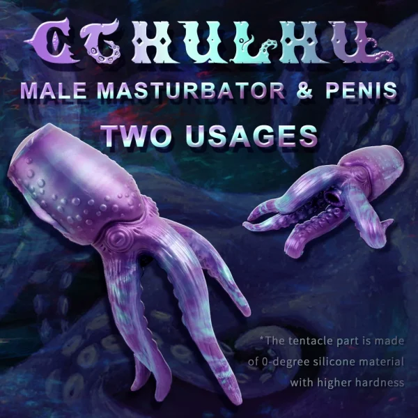 Deep sea monster Cthulhu masturbation cup, tentacle butt plug