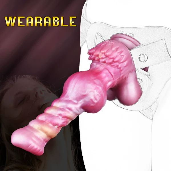 Alien horse dick retractable vibrator, wearable dildo - Image 3