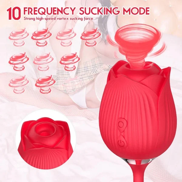 Rose Sex Toy Sucking Vibrator - Image 3