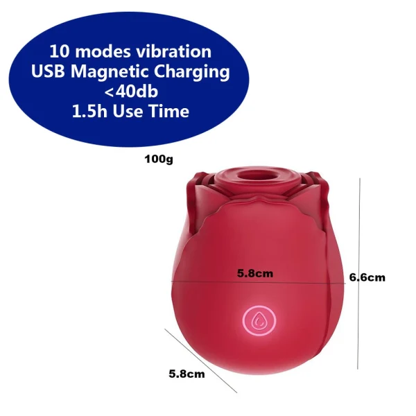 Sex Toys Sexual Sucker Women Rose Vibrator - Image 3