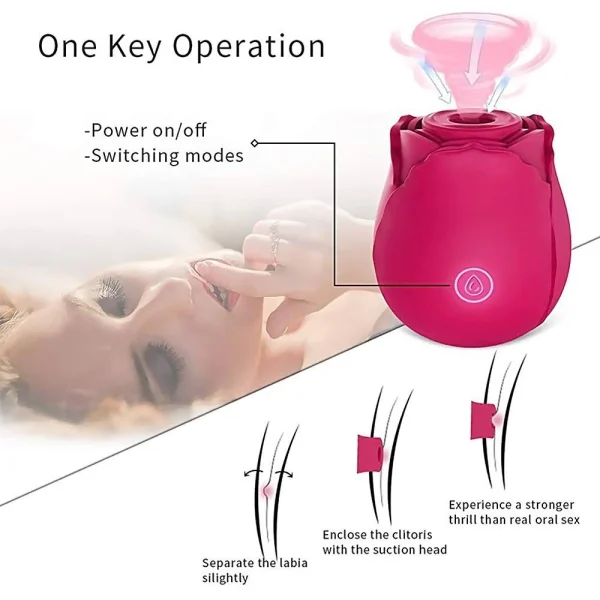 Sex Toys Sexual Sucker Women Rose Vibrator - Image 4