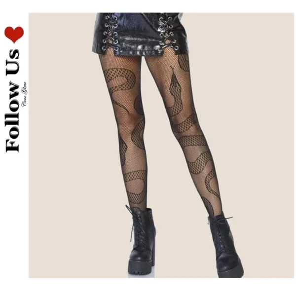 Snake fishnet stockings