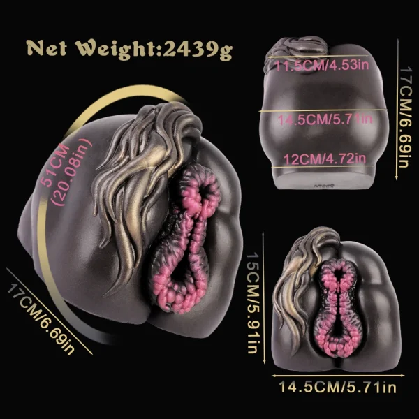 Animal molded big butt, male masturbation silicone aircraft cup