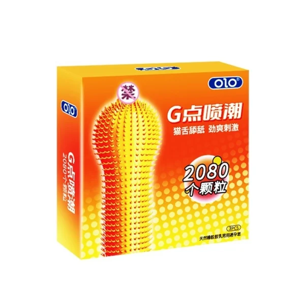 Cat Tongue Barb Wolf Teeth G-Spot Large Particle Hyaluronic Acid Condom Adult Sexual Delay Durable Condom - Image 6