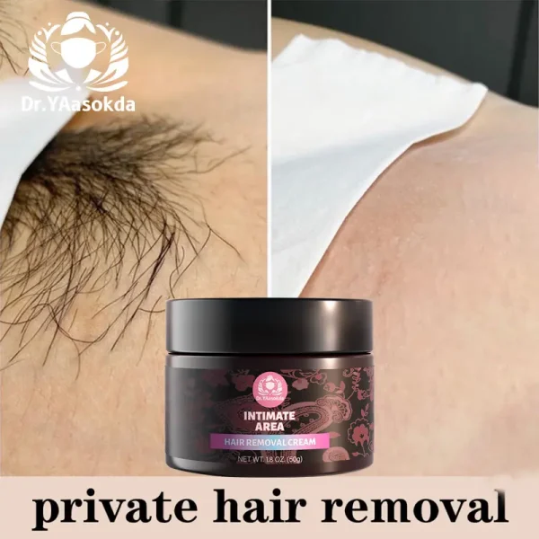 Hair removal cream for women's bikini, underarms and sensitive areas - alcohol-free and paraben-free formula, gentle and painless hair removal cream, quickly smooths the private areas of legs and arms - Image 2