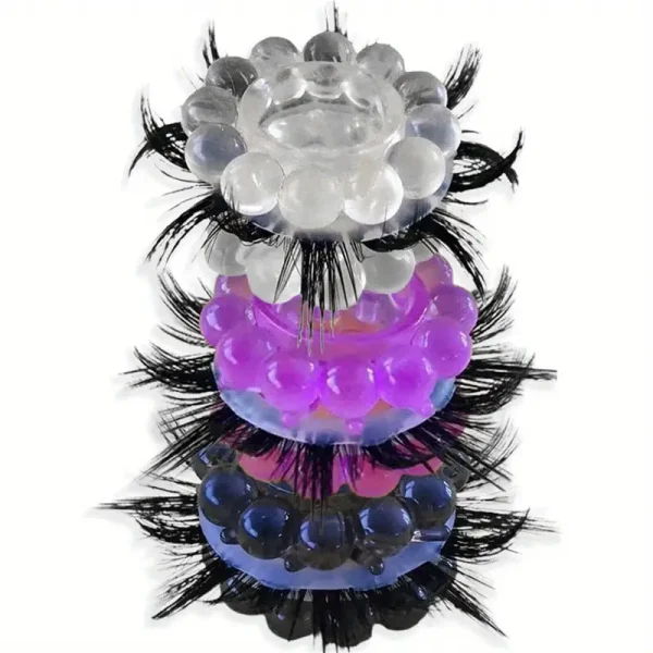 Glue penis ring men's soft sheep eyeball chicken ring lock ejaculation adult toy bedroom use - Image 3