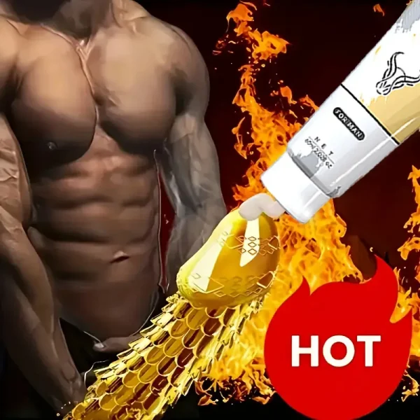Men's massage cream, Delay ointment,perfect match of length and thickness, light beige, rich in nutrients to promote blood circulation, ideal for couples in bed