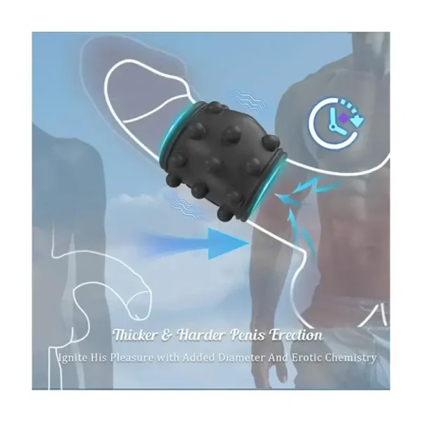 LUXELOVE 2024 upgraded version vibrating penis cover Penis ring Penis and G-spot clitoris stimulation vibrator Couple adult sex toys Universal - Image 3