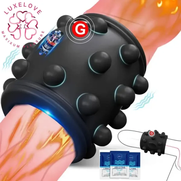 LUXELOVE 2024 upgraded version vibrating penis cover Penis ring Penis and G-spot clitoris stimulation vibrator Couple adult sex toys Universal