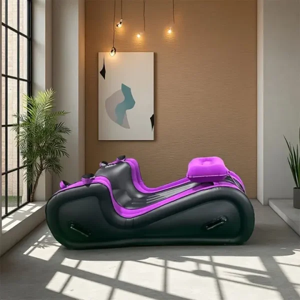 One-touch inflatable sex sofa, automatic inflatable sex chair at G-spot position, bedroom sex furniture with sex pillow, built-in one-touch air pump, couple sex bondage BDSM indoor and outdoor adult toys - Image 4