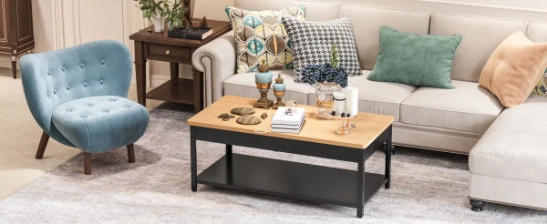 Heavy duty security coffee table with fingerprint lock and alarm function - double layer cabinet, hidden storage, stainless steel and hardwood structure - modern security center table for living room, home office, valuables, simple design, high quality workmanship, suitable for office professionals - Image 4