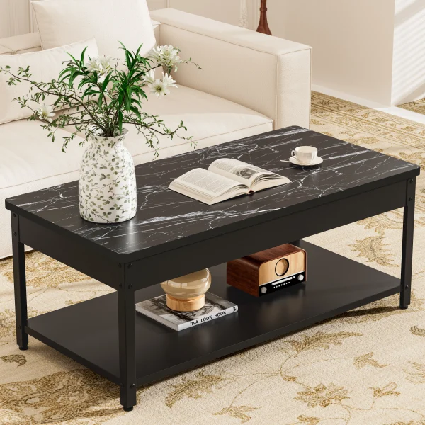 Heavy duty security coffee table with fingerprint lock and alarm function - double layer cabinet, hidden storage, stainless steel and hardwood structure - modern security center table for living room, home office, valuables, simple design, high quality workmanship, suitable for office professionals - Image 6